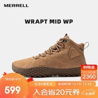 迈乐（Merrell）迈乐户外休闲鞋男WRAPT MID WP简约时尚户外露营鞋 轻便耐磨  J036007 棕黄（男） 42