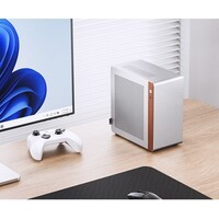 乔思伯（JONSBO）N10 银色 ITX迷你桌面机箱（3.3mm铝合金外壳/北美黑胡桃木/ITX版型/4.5L体积/1U FLEX电源）