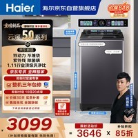 海尔(Haier)云溪5.0直驱变频双动力全自动波轮洗衣机12KG大容量 AI语音交互 家电京东自营 XQS120-BEV75N6U1