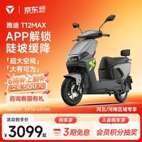 雅迪【河北/河南专享】T12 MAX 电动摩托车 成人通勤代步长续航摩托车智能电动车【门店自提】 颜色到店自选