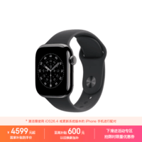 Apple/苹果 Watch S11 智能手表GPS+蜂窝款42毫米石板色钛金属表壳黑色运动型表带S/M MF9Y4CH/B