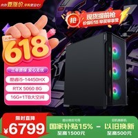 异能者联想生态 游戏台式电脑DIY组装主机(14代i5-14450HX 16G 1T RTX5060)国家补贴 三角洲 魔术师系列