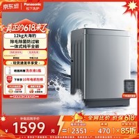 松下(Panasonic)【价保618】大海豹 波轮洗衣机 12KG大容量 抗菌除螨 全自动家用 轻柔羊毛洗桶洁净 XQB120-8KN1