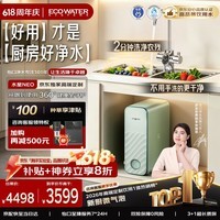 怡口净水(ECOWATER)净水器家用厨房家电直饮1200G微气泡水星NEO饮洗净饮水机母婴长效RO反渗透0陈水除菌ERO198-2