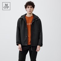 Marc O\'Polo/MOP【商场同款】春季新款三防面料连帽夹克短款外套男士冲锋衣 黑色990 L 180