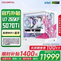 七彩虹RTX5080 5070 5060 Ti主机台式diy组装电脑AI设计电竞直播游戏整机 配四：265KF + RTX 5070Ti主机