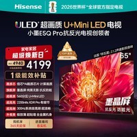海信电视小墨E5Q Pro 65英寸 560分区U+MiniLED 信芯芯片抗反光防眩光墨晶屏国家补贴世界杯65E5Q-PRO 65英寸