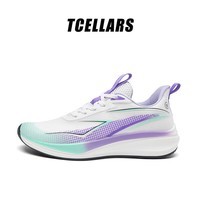 Tcellars跑步鞋男春季新款男鞋网面透气运动鞋软底缓震回弹入门跑鞋 紫锭行 39