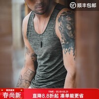 马登工装 黑科技凉感背心男夏季运动打底衫健身户外薄款肌肉背心 花苔绿 S