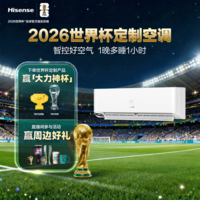 海信(Hisense)空调深睡宝X5 世界杯定制空调 AI洁净新风 DeepSeek语音空调 柔风新一级变频冷暖空调挂机 深睡宝 大1.5匹