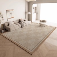 KAYE地毯客厅仿剑麻沙发茶几地垫日式诧寂风卧室免洗可擦加厚床边毯子 SJR-仿棉麻-剑纹 120x160 cm