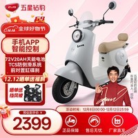 五星钻豹电动车72V20AH大功率新款智能电动摩托车成人男女式两轮电瓶车G9 薄雾灰/钢琴黑/合金白