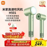 米家高速吹风机H501小米家用吹风筒 温柔小飓风 负离子护发大功率速干 送女友礼物推荐 森野绿
