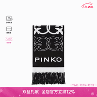 PINKO【圣诞礼物】女士Love Birds柔软针织保暖日常提花徽标围巾 ZZ2