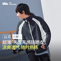 蕉下(beneunder)男士防晒衣夹克外套夏季新品轻薄透气防紫外线防晒服TS 月夜蓝-霜奶白 XL