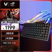 ROG魔导士Ace 75HE 有线游戏键盘 磁轴键盘 HFX V2磁轴RT0.01电竞机械键盘 小蜜蜂冠军战队同款 黑色