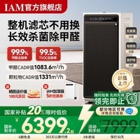 IAM空气净化器无耗材除甲醛细菌过敏源家用办公商用负离子甲醛数显M9 Pro