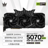 影驰 名人堂 GeForce RTX 5070 Ti HOF OC LAB 黑魂X 16G GDDR7 DLSS 4 电竞游戏设计剪辑AI电脑显卡