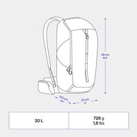 迪卡侬双肩背包户外徒步背包登山包旅行运动大容量轻便MH100-4782536