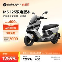 九号(Ninebot)电动摩托车M5 125 双电版本 高阶电摩革新者 锂电池电摩【门店自提】 幻影银/莹夜黑/光子橙