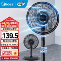 美的（Midea）电风扇落地扇家用 二级能效超省电台地两用式轻音节能强风空气循环扇 宿舍降温循环柔风自然风电扇 【7叶台地两用】之选 SAF30AB