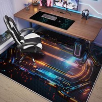 KAYE电竞房地毯客厅男生隔音电脑椅垫子大面积全铺免洗可擦卧室床边毯 SJR-Y极速竞技广场 120X160cm