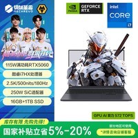 机械革命【国家补贴】极光X 酷睿i7HX 游戏本笔记本电脑(i7-13700HX 16G 1T RTX5060 2.5K屏 180Hz 灰)