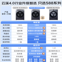 海尔（Haier）【云溪4.0超薄588】滚筒洗衣机全自动10公斤超薄纯平全嵌2.0省水精华洗双智能投放国家补贴立减20% 【588单洗】1.23高净比+540大筒径+双智投