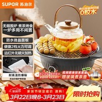 苏泊尔(SUPOR)围炉煮茶电陶炉多功能家用电煮茶炉养生泡茶烧水煮茶器蒸茶器白茶黑茶蒸茶器不挑器具SW-DTL-W1