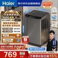 海尔(Haier)全自动波轮洗衣机10公斤大容量 直驱变频 6键自编程 国家补贴京东自营 家用租房 EB100B32Mate1