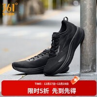 361°运动鞋男鞋飞翼4.0秋冬季新款缓震回弹跑鞋软底透气跑步鞋 曜石黑 42