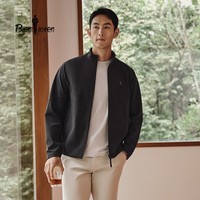 比音勒芬【三合一科技面料】2026春新款男休闲外套防水透湿通勤立领夹克 07黑色 3XL （120）