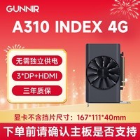 蓝戟Gunnir 锐炫Arc A310 index 4G 黑色 全新 组装台式电脑 装机亮机卡 intel核心显卡 ARC A310 4G 官方标配