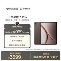 一加平板 3 Pro 国家补贴 13.2英寸平板电脑 第五代骁龙8至尊版 12GB+256GB 深棕 办公学习游戏平板