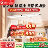 孩视宝夹式护眼台灯全光谱大路灯悬挂壁挂书桌吊柜学生儿童学习阅读灯 【可夹可壁挂】书桌大路灯 TF07-75W-T-1 包安装
