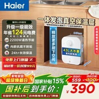 海尔(Haier)【咨询客服享补贴】FA小厨宝 电热水器 储水式一级能效 家用厨房恒温2200W速热节能保温小体积 6.6L 2200W FA节能速热43升热水量