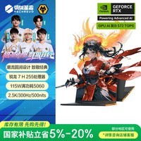 机械革命【国家补贴】翼龙16X 16英寸 游戏笔记本电脑(R7 H 255 32G 1T RTX5060 2.5K 300HZ 黑)