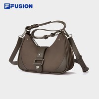 斐乐（FILA）FUSION潮牌女包挎包冬季新款时尚休闲腋下包斜挎包 淡咖褐-BN XS