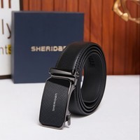 喜来登(SHERIDAN) 新款男士腰带 礼盒装 牛皮 商务休闲自动扣皮带 情人节礼物 NL250353S