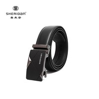 喜来登（SHERIDAN） 男士皮带 时尚牛皮腰带 商务休闲自动扣裤袋 礼盒装  NL190453S