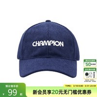Champion冠军24冬季新款棒球帽休闲男女情侣潮流鸭舌帽子户外校园 藏蓝 均码