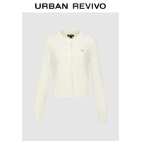 UR2025秋季新款女装简约休闲亮片装饰针织开衫UWB950011