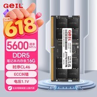 GEIL金邦 16G DDR5-5600 笔记本内存条 千禧系列