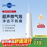 博皓(prooral)电动冲牙器家用便携洗牙器冲洗器牙齿清洁器水牙线冲洗器正畸牙缝剔牙神器牙垢去除工具口腔清洗器 晶莹透| 5012| 基础款