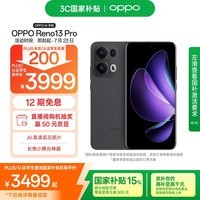OPPO Reno13 Pro 16GB+1TB 午夜黑 超美小直屏 AI高清实况照片 IP69满级防水 5G智能拍照手机 国家补贴