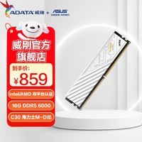 威刚32GB(16GBX2)套装 DDR5 6000 TUF联名 台式机内存条 海力士M-die颗粒 XPG威龙D300G C30 6000MHz D300 C30 TUF联名 M-DIE 白 32GB 1套 【16*2】套装黑