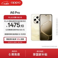 OPPO A6 Pro 8GB+256GB 流水生金 7000mAh大电池长续航 IP69防水 流畅抗摔耐用 5G智能手机 国家补贴