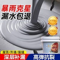 琨盛防水涂料屋顶防水胶补漏裂缝渗水防水材料楼顶堵漏王室外防晒防冻 【水泥色2斤】升级抗冻抗裂单遍约2平