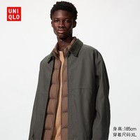 优衣库男装女装休闲拉链短茄克外套巴恩风翻领夹克478230 480827 478230/57深橄榄色 S