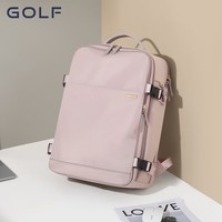 高尔夫（GOLF）双肩包女士旅行背包大容量学生书包休闲运动时尚电脑背包【Q】 款式6-皮粉